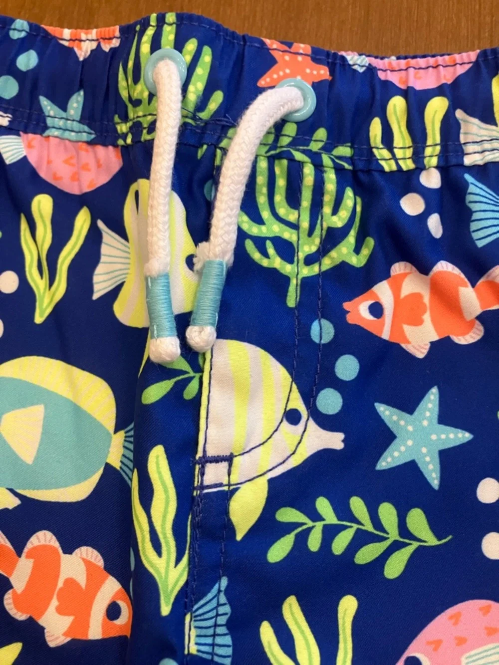 Gymboree Blue Tropical Fish Swim Trunks for 2T Boy - Picture 2 of 6